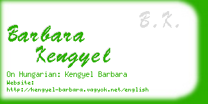 barbara kengyel business card